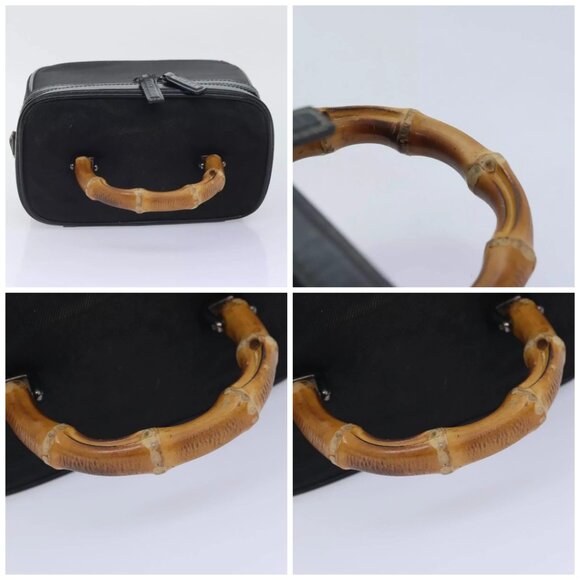 GUCCI Vanity Hand Bag Nylon Black 013 2122 2490 Auth 89706 - Picture 16 of 16
